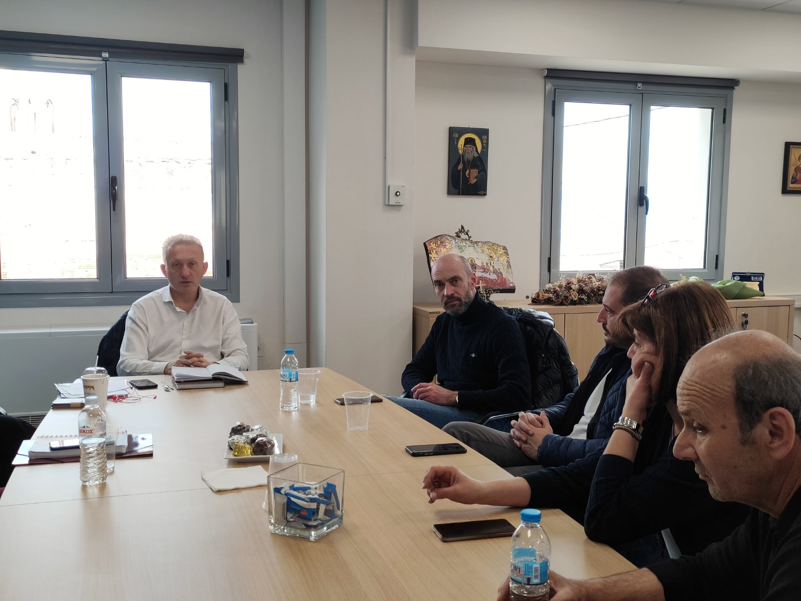 Επίσκεψη του Αντιπεριφερειάρχη Δημόσιας Υγείας κ.Χρήστου Γεωργίου στον Δήμαρχο του Δήμου Μακρακώμης